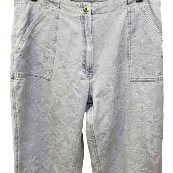 J Jill Sunwashed Damask Patch Pocket Crop Jeans - Picture 5 of 7